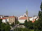 Plzen with St Bartholomew Cathedral 1.JPG