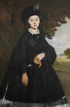 Portrait of Madame Brunet (also known as Young Woman in 1860), painted in 1860-1863, and reworked by 1867 by Manet, Getty.jpg