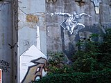 Praha - Žižkov, Husitská, mural (Toy Box: Pérák, 2022)