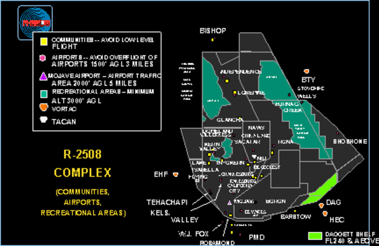 Special use airspace. Prohibited Special use airspace. Хакер Мохаве терминалы карта. Warning areas Special use airspace.