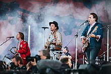 Arcade Fire performing in July 2017