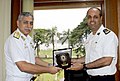 Rear Admiral RB Pandit presenting a memento to Col Tayeb Morseli of the Algerian Navy.jpg