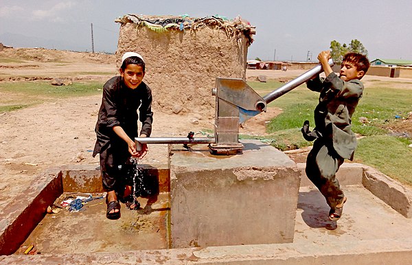 Afghan children near Islamabad, the capital of Pakistan