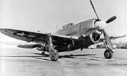 Republic XP-47J three-quarter front view