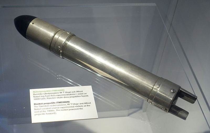 File:Rocket projectile designed by W. T. Unge and Alfred Nobel, late 1800s, TM23659 - Tekniska museet - Stockholm, Sweden - DSC01527.JPG