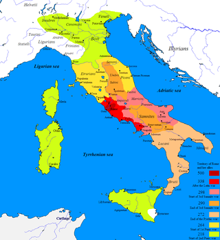 <span class="mw-page-title-main">Samnite Wars</span> Three wars between the Roman Republic and the Samnites in Central Italy, 343–290 BC