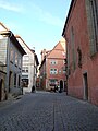 Cảnh của một đường ở Rothenburg