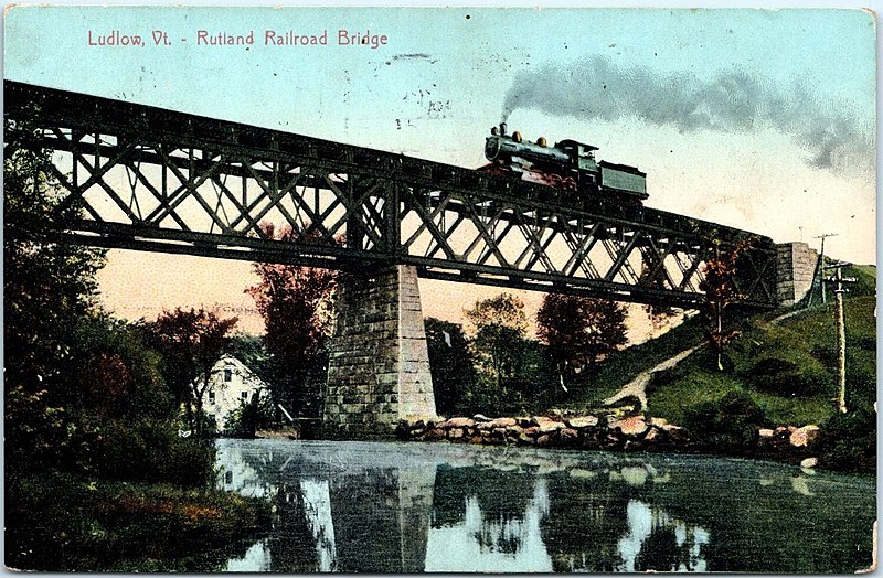 File:Rutland Railway bridge in Ludlow - 1910 postcard.jpg