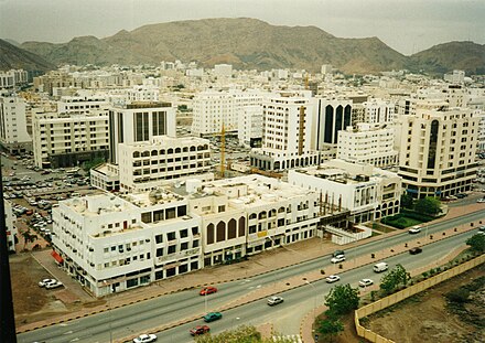 Ruwi, the main business district of Muscat