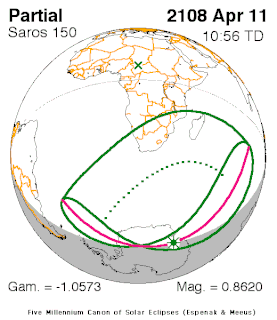 Solar eclipse of April 11, 2108 22nd-century partial solar eclipse