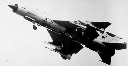 The MiG-21 fighter had a conventional tail
