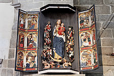 The Virgin Mary with child altarpiece or "shuttered niche"