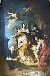 Sainte Catherine d'Alexandrie, saint Antoine le grand, saint Jérôme et saint Jean de Nepomuk par Domenico Maggiotto