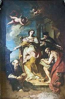 Santi Apostoli (Venice) - Santa Caterina d'Alessandria, Sant'Antonio Abate, San Girolamo e San Giovanni Nepomuceno Domenico Maggiotto.jpg