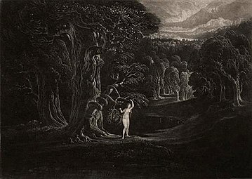 Satan Tempting Eve, from Paradise Lost (1824–1827) mezzotint, plate 14.3 × 20 cm. (5 58 × 7 78 in.) Museum of Fine Arts, Houston.jpg