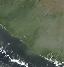 An enlargeable satellite image of Liberia Satellite image of Liberia in January 2003.jpg