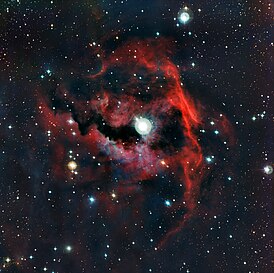 Detaljna slika širokog polja za snimanje IC 2177 sa MPG / ESO teleskopom od 2,2 metra [1].