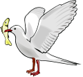 Seagull rising with fish.svg