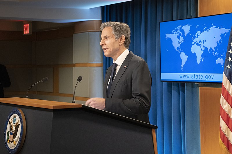 File:Secretary Blinken Delivers Remarks to the Media (50882627067).jpg