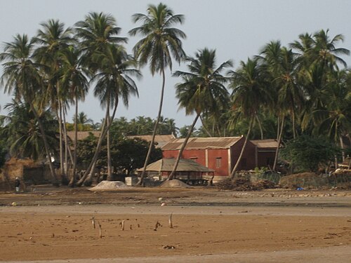 Village at the Beach of the Atlantic Ocean near M'bour in Senegal