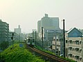 北仙台駅東側から北山方向を眺める（2005年7月）