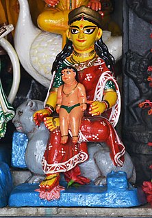 Shashthi Hindu folk goddess of children