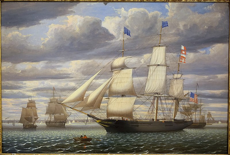 File:Ship Southern Cross in Boston Harbor, by Fitz Henry Lane, 1851, oil on canvas - Peabody Essex Museum - DSC07209.jpg