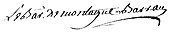 signature de Pierre-Élisabeth-Denis de Barrau