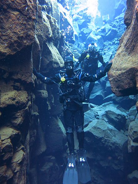 Diving in the rift at Silfra