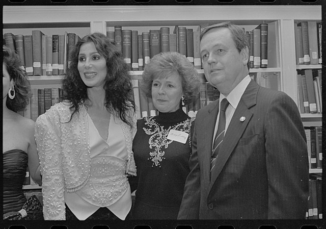 Bilbray and his wife with singer Cher in 1990.