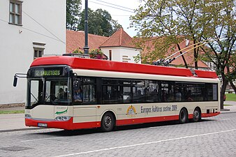 Solaris Trollino trådbuss i Vilnius, år 2006