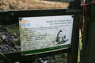 <span class="mw-page-title-main">Southey and Gotleigh Moors</span> Protected site for nature conservation in the United Kingdom