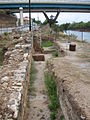 city wall of Potidea, channel in back