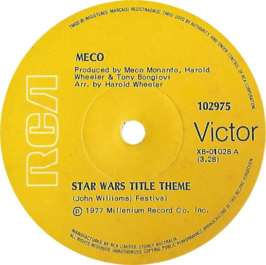 File:Star Wars Theme Cantina Band by Meco Australia single side-A.tif