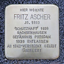 Stolperstein am Haus, Niklasstraße 21/23, in Berlin-Zehlendorf