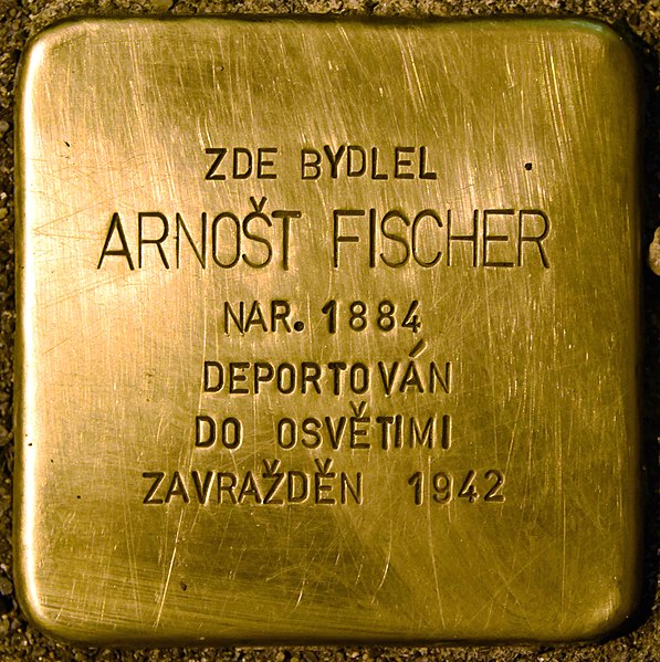 File:Stolperstein für Arnost Fischer.jpg