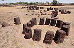 Several groups of stone circles and some stones scattered around