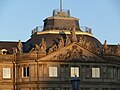 Stuttgart - Mitte - Neues Schloss - Westfassade - Hauptgiebel mit Abendsonne