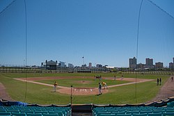 This is an abandoned baseball stadium in Atlantic City, New Jersey. GO SURF!!