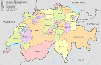 Politische Gliederung der Schweiz: die 26 Kantone