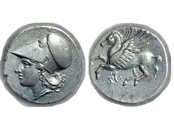 Syrakusische Münze aus der Zeit des Agathokles
