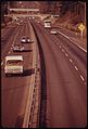 TRAFFIC FLOW ON THE SALEM FREEWAY OF INTERSTATE ^5 SOUTH OF TIGARD, OREGON ON SUNDAYS WAS REDUCED TO A FRACTION OF... - NARA - 555451.jpg