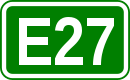 Zeichen der Europastraße 27