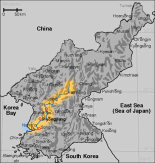 Course of the Taedong gang