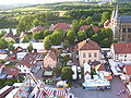 Der Talmarkt Bad Wimpfen am 2. Juli 2007 vom Riesenrad aus gesehen