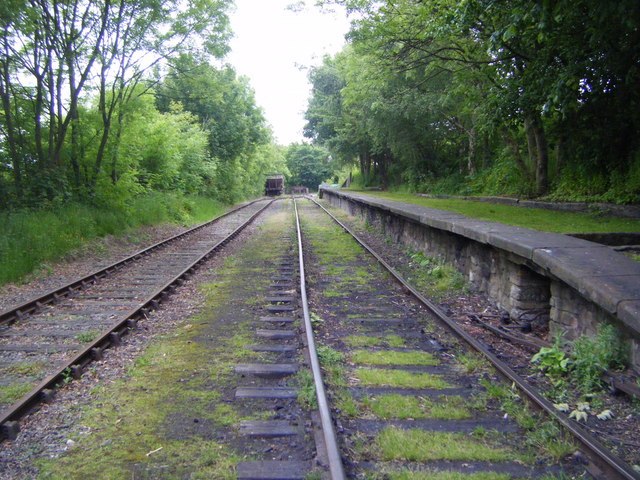Sunniside station before track remodelling and refurbishment.