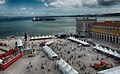 Terreiro do Paço W view from rua Augusta Arch viewpoint