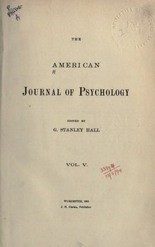 The American Journal of Psychology Volume 5.djvu
