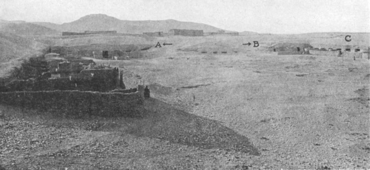 Herbert Winlock's 1915 photography of the tomb of Intef III. The tomb was tentatively attributed to Intef II by Winlock and reattributed to Intef III by Arnold. Tomb Intef II 1915.png