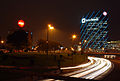 Nighttime view of Limatambo and Interbank buildings